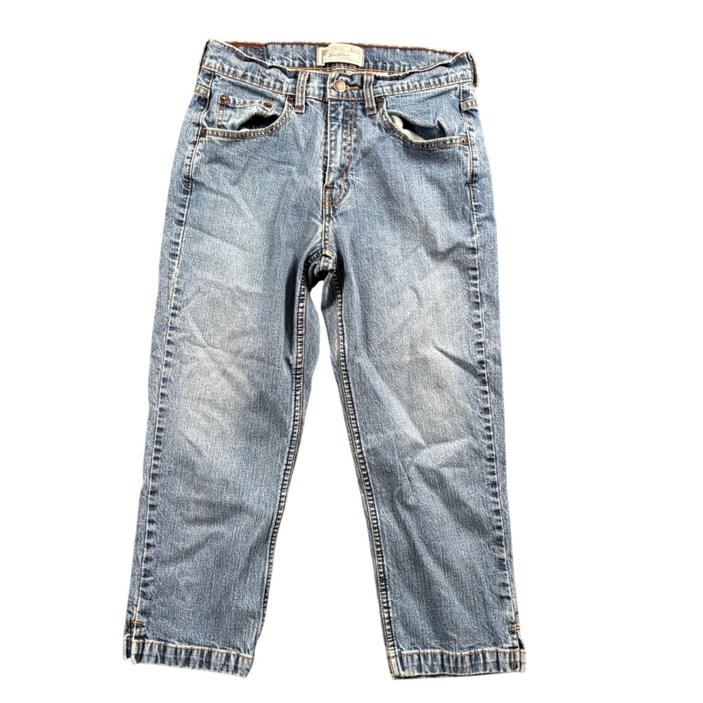 Vintage Y2K Levi Strauss Signature‎ Women's Cropped Straight Leg Stretch Jeans 8